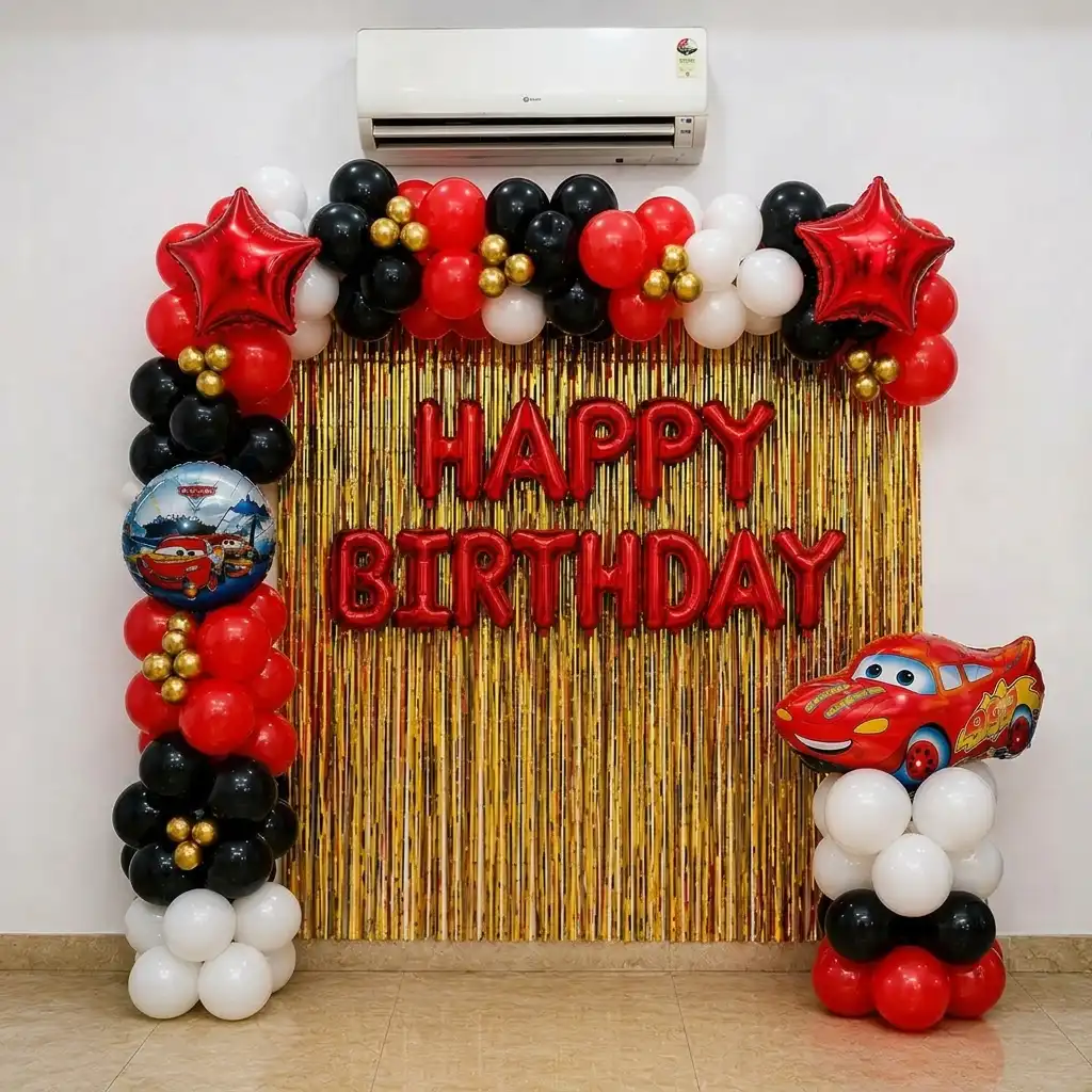 Car Theme Party Decoration for Kids Birthday