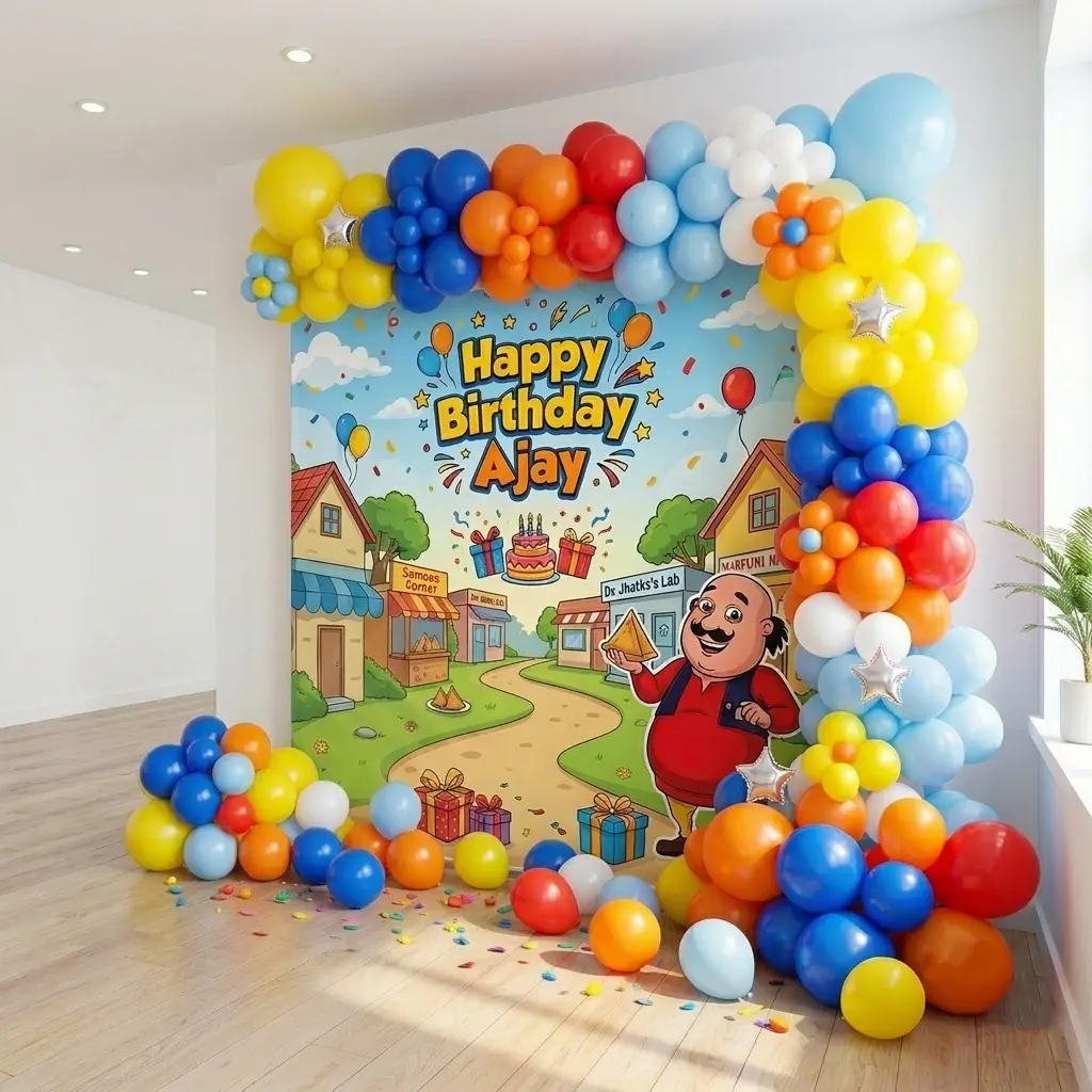 Motu Patlu Theme Party Decor — thumbnail 2