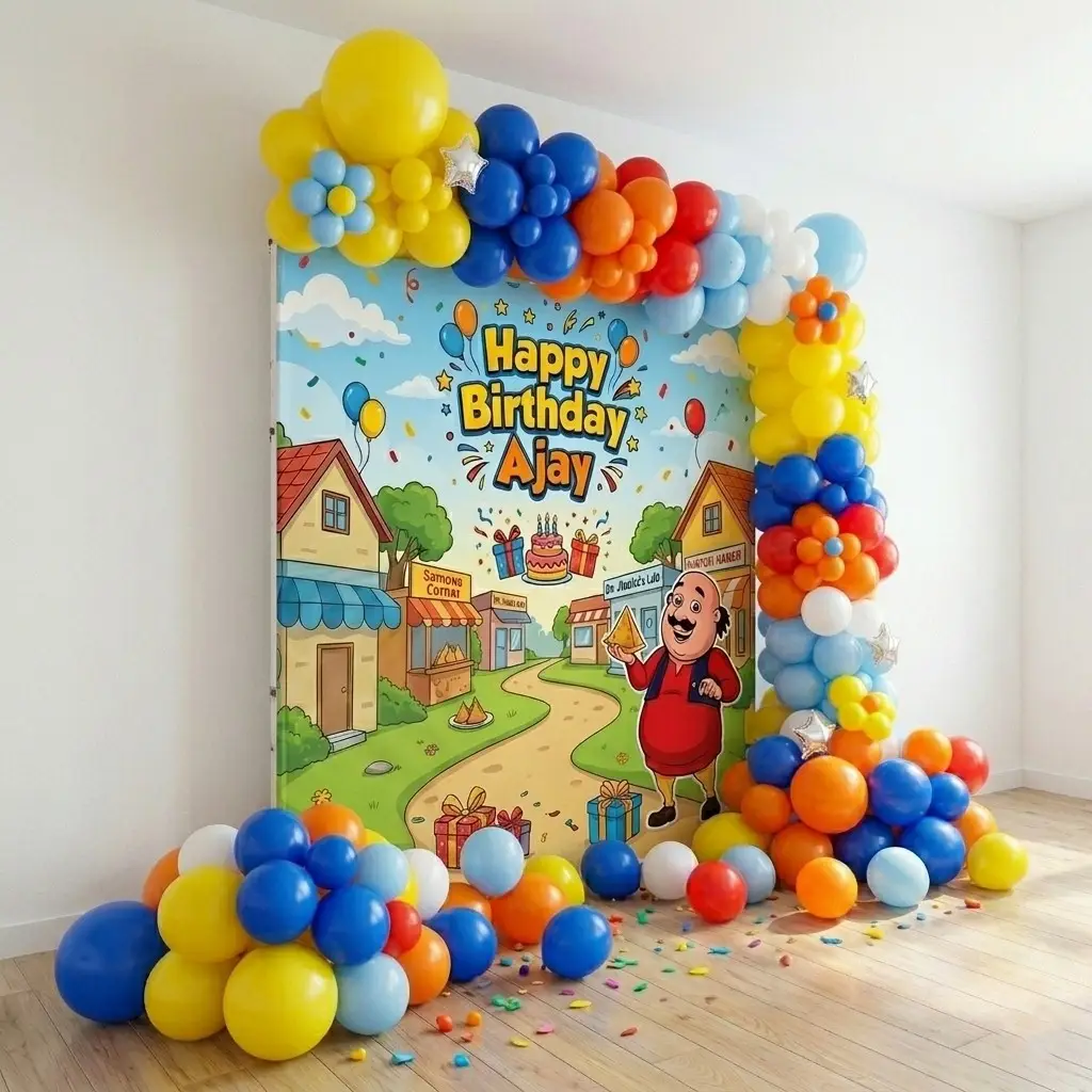 Motu Patlu Theme Party Decor — thumbnail 3