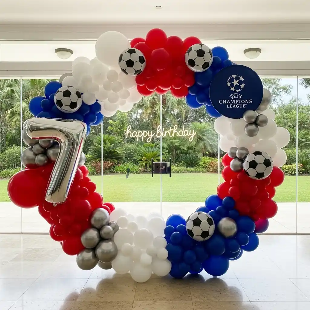 Football Theme Balloon Setup