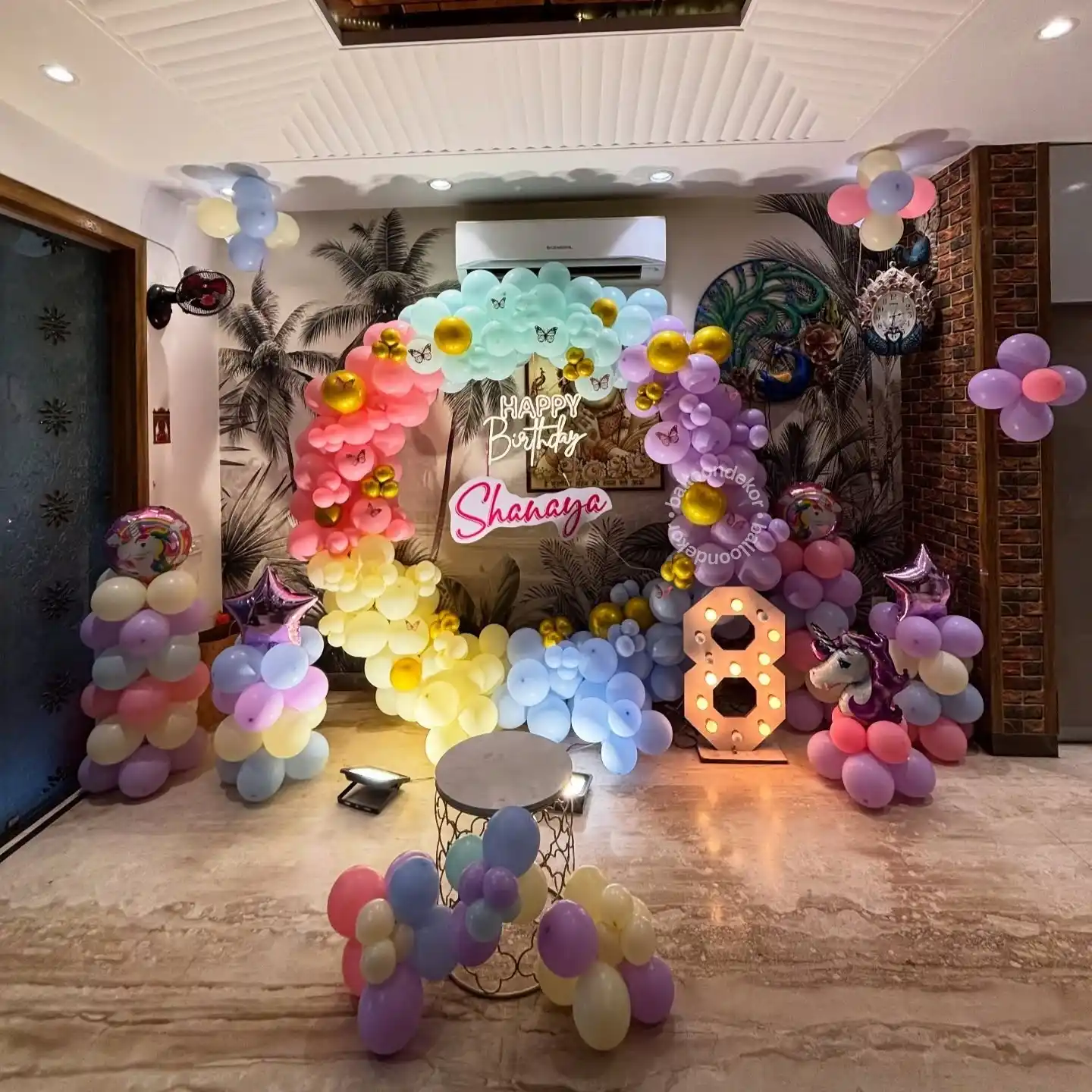 Baby Unicorn Theme Birthday Ring Decor — thumbnail 3