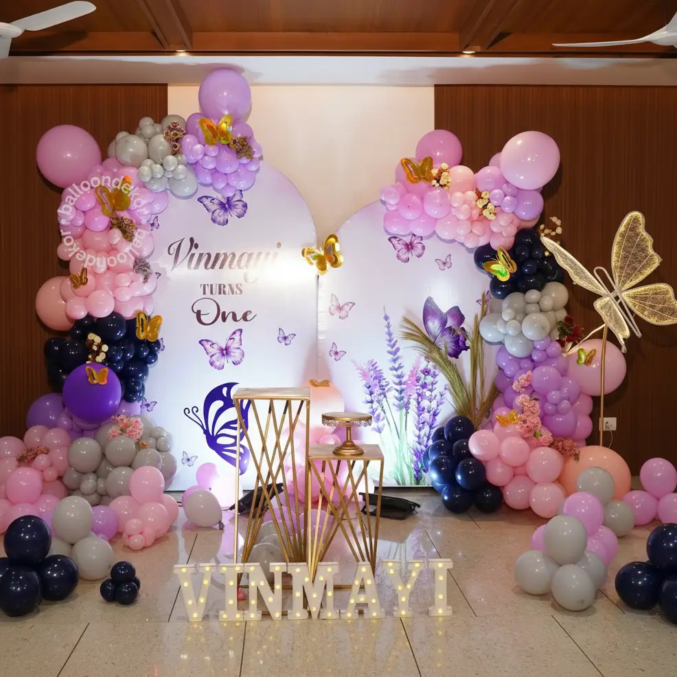 Butterfly Theme Birthday Setup