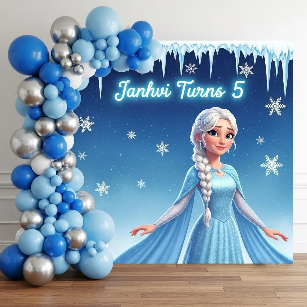Frozen Theme Kids Birthday Decor 