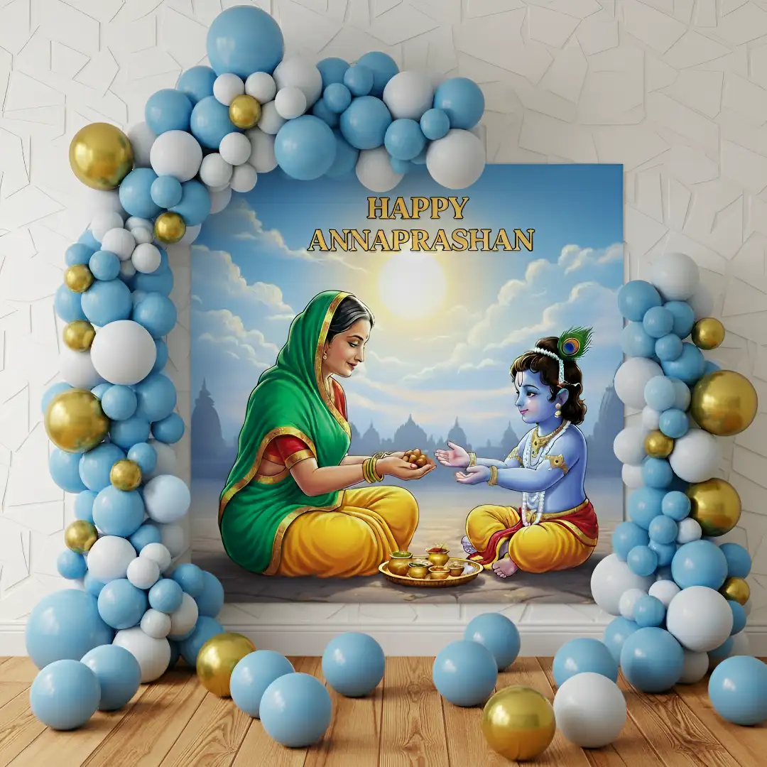 Annaprashan Decoration for Little Kanha