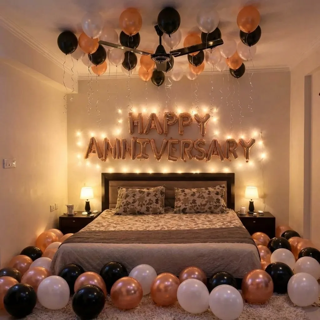 Romantic Anniversary Room Decoration