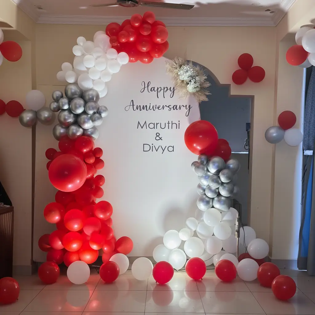 Happy Anniversary Backdrop Decoration