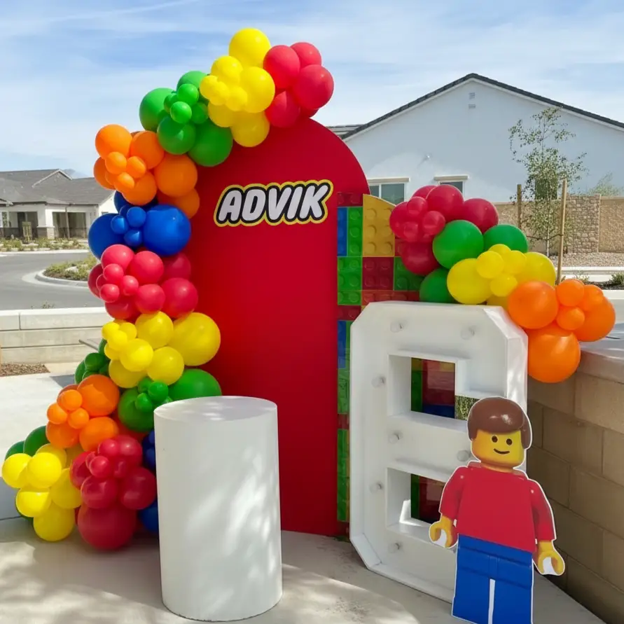 Colorful Lego Kids Birthday Decoration — thumbnail 2