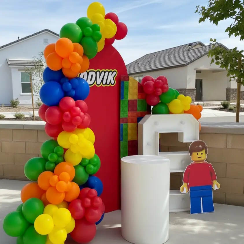 Colorful Lego Kids Birthday Decoration — thumbnail 3