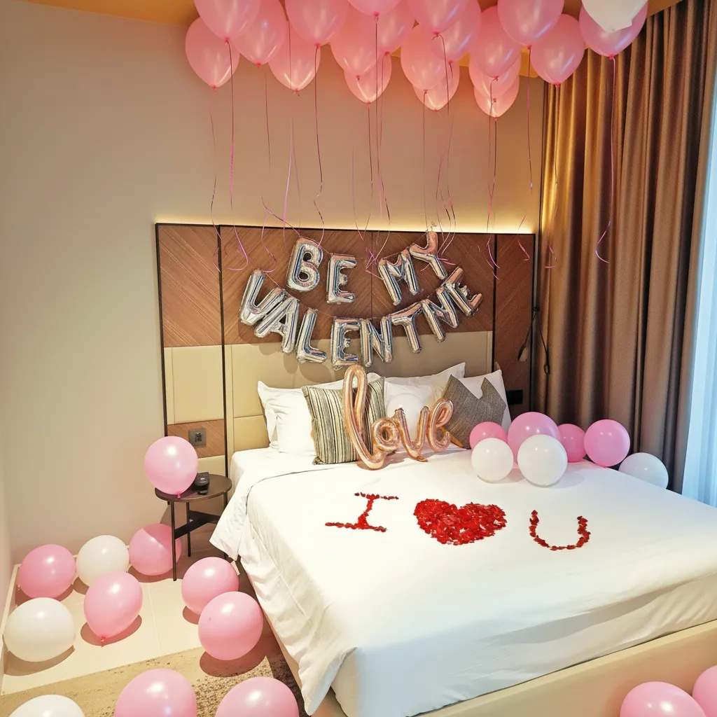 Valentines Day Balloon Room Decor
