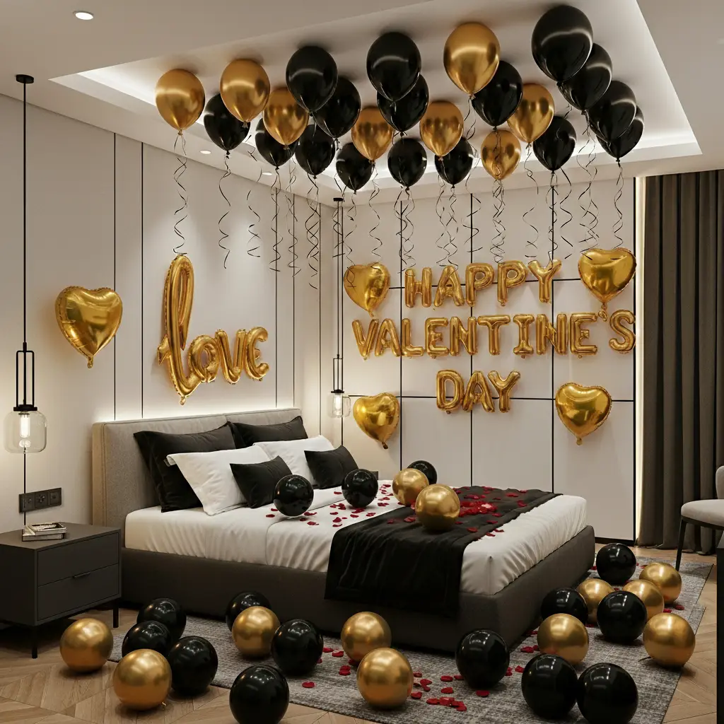 Valentine Balloon Decor for Boyfriend