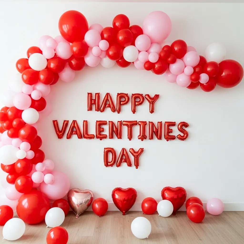 Valentines Day Balloon Backdrop Decoration