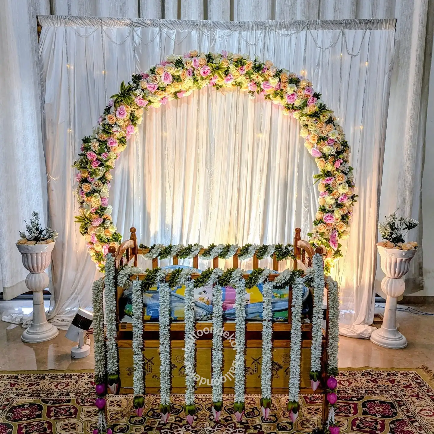 Premium Naming Ceremony Cradle Decor