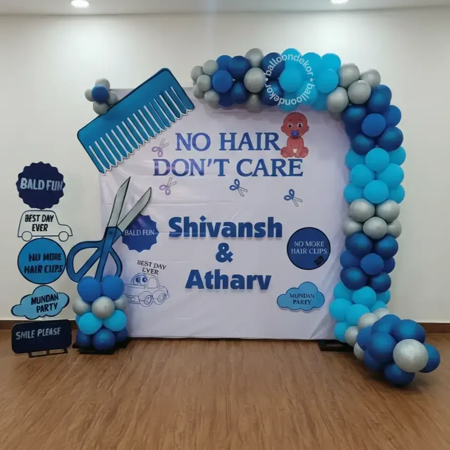 Cartoon Style Baby Mundan Decor