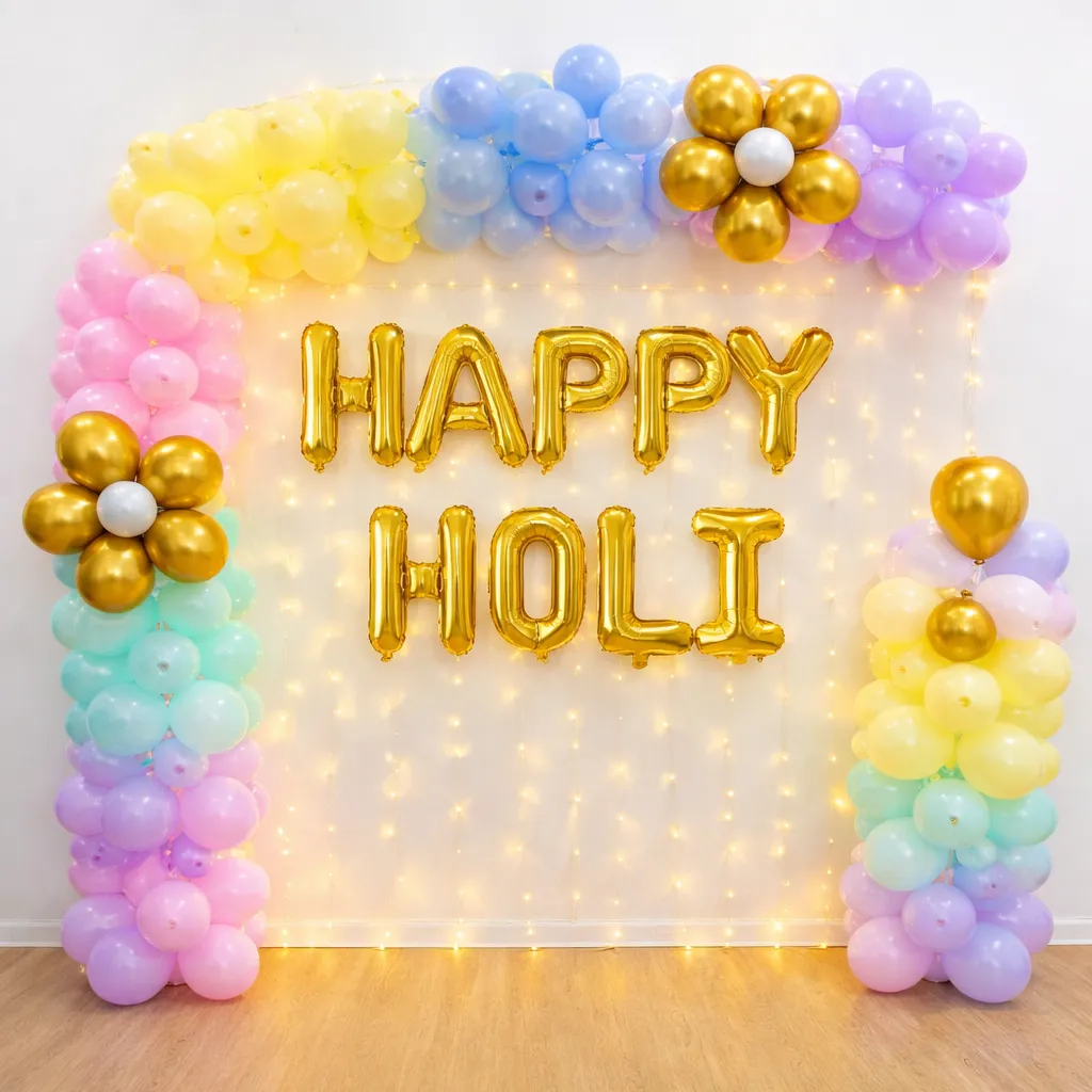 Color Pop Holi Balloon Decoration