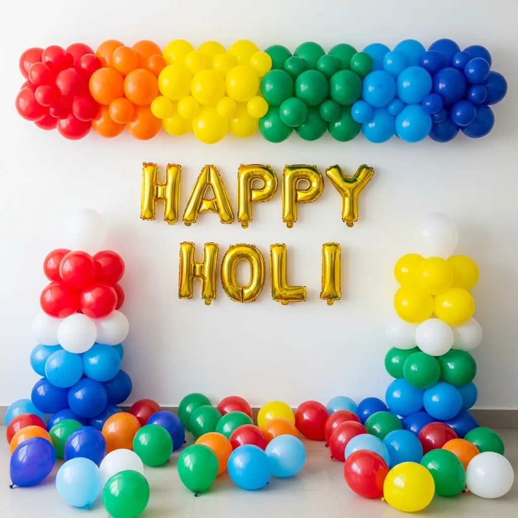 Holi Celebration Balloon Decor