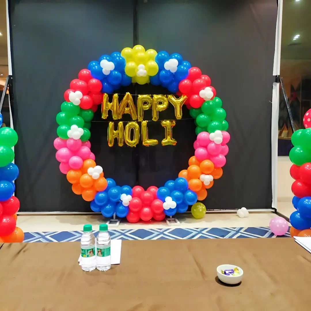 Holi Special Office Lobby Decoration