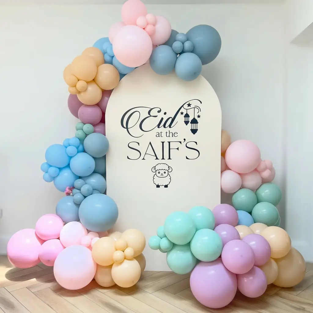 Simple Eid Balloon Decoration
