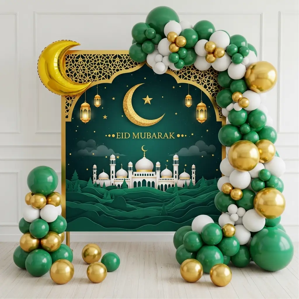 Customized Eid Mubarak Balloon Decor